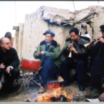 Learning with the Hua band, 2001 https://stephenjones.blog/2017/03/14/walking-shrill-shawm-bands-in-china/